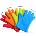 Kochen von Silikonhandschuhen Ofen-Mikrowellen-Anti-Scald-Handschuhe Set